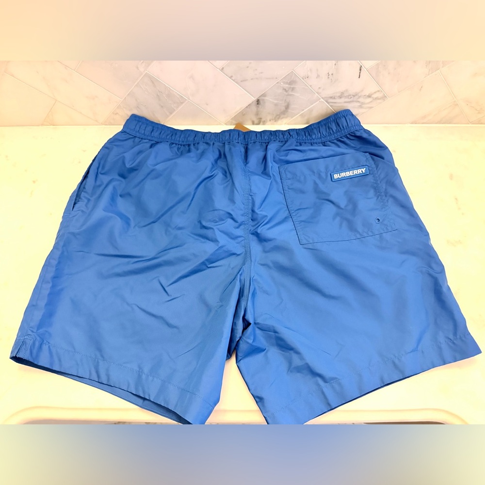 NWT AUTHENTIC Burberry Men’s Royal Blue Swim Trunks with FREE SHIPPING - Picture 2 of 3